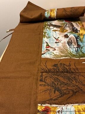 Canvas Tool Knife Pouch Roll Wrap tie Duck wildlife printed Organizer